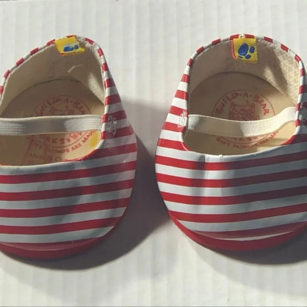 Build A Bear Candy Cane Dress Red and White One Size